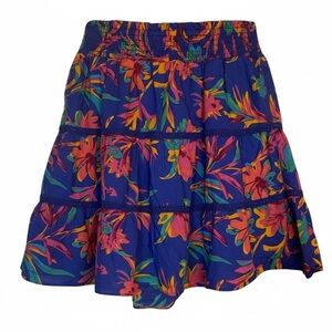 J. Crew Floral A-Line Tiered Mini Skirt NWOT